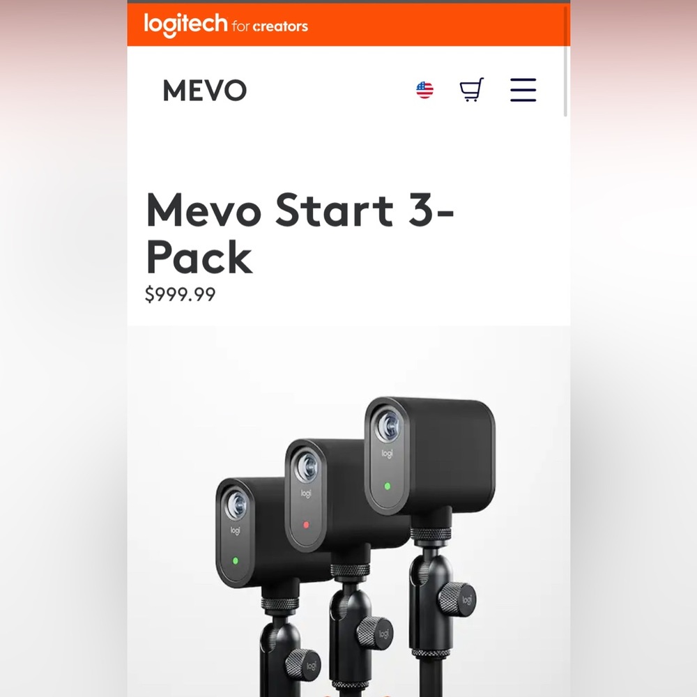 📸 camera upgrade!! 🌟 Logitech Mevo Start 3-pack - Picture 3 of 3